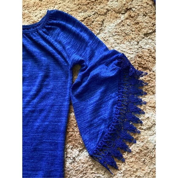 Vintage Win Win Open Sleeve Lace Tunic S-M - Picture 6 of 6
